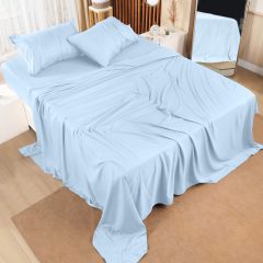 Queen Bed Sheets Set - 4 Piece Bedding - Brushed Microfiber - Shrinkage and Fade Resistant - Easy Care (Queen, Grey)