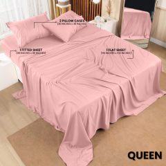 Queen Bed Sheets Set - 4 Piece Bedding - Brushed Microfiber - Shrinkage and Fade Resistant - Easy Care (Queen, Grey)