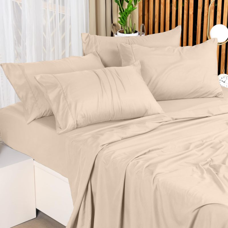 Queen Bed Sheets Set - 4 Piece Bedding - Brushed Microfiber - Shrinkage and Fade Resistant - Easy Care (Queen, Grey)