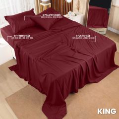 Queen Bed Sheets Set - 4 Piece Bedding - Brushed Microfiber - Shrinkage and Fade Resistant - Easy Care (Queen, Grey)