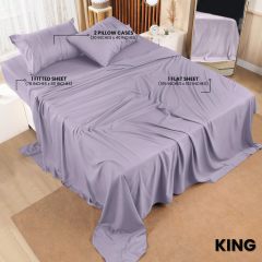 Queen Bed Sheets Set - 4 Piece Bedding - Brushed Microfiber - Shrinkage and Fade Resistant - Easy Care (Queen, Grey)