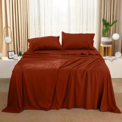 Queen Bed Sheets Set - 4 Piece Bedding - Brushed Microfiber - Shrinkage and Fade Resistant - Easy Care (Queen, Grey)