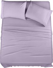 Queen Bed Sheets Set - 4 Piece Bedding - Brushed Microfiber - Shrinkage and Fade Resistant - Easy Care (Queen, Grey)