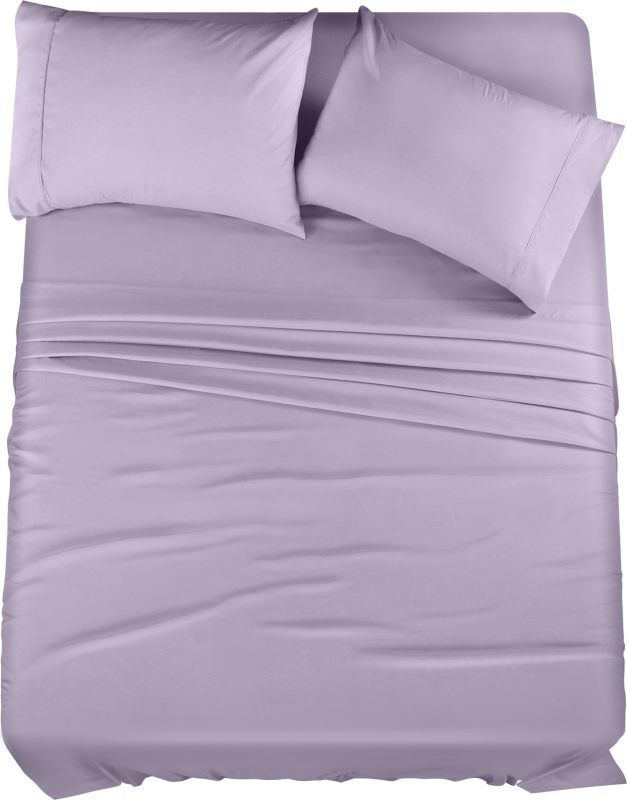 Queen Bed Sheets Set - 4 Piece Bedding - Brushed Microfiber - Shrinkage and Fade Resistant - Easy Care (Queen, Grey)