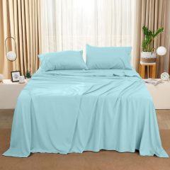 Queen Bed Sheets Set - 4 Piece Bedding - Brushed Microfiber - Shrinkage and Fade Resistant - Easy Care (Queen, Grey)