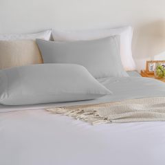 1    Baby Blue Full Size Bed Sheet Sets-Deep Pocket Fitted Sheet & Pillowcase Sets-4 Piece Soft Cooling Microfiber Bedsheets for Double Bed