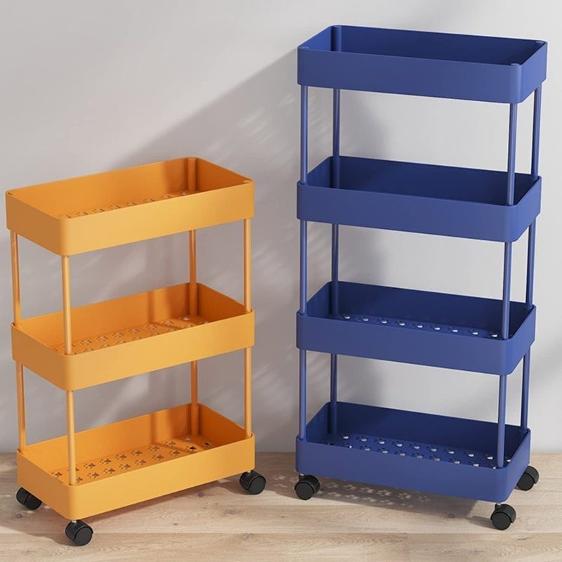 改Kitchen Storage Kitchen Rack Floor-to-Ceiling Multi-Layer Removable Gap Storage Rack Daily Household Space-Saving Storage Rack Closet Shelves Organizer(B-40.5x13.5x87cm)