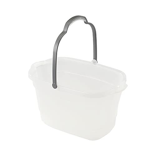 Casabella Plastic Multipurpose Cleaning Storage Caddy with Handle, 1.85 Gallon, Gray and Orange