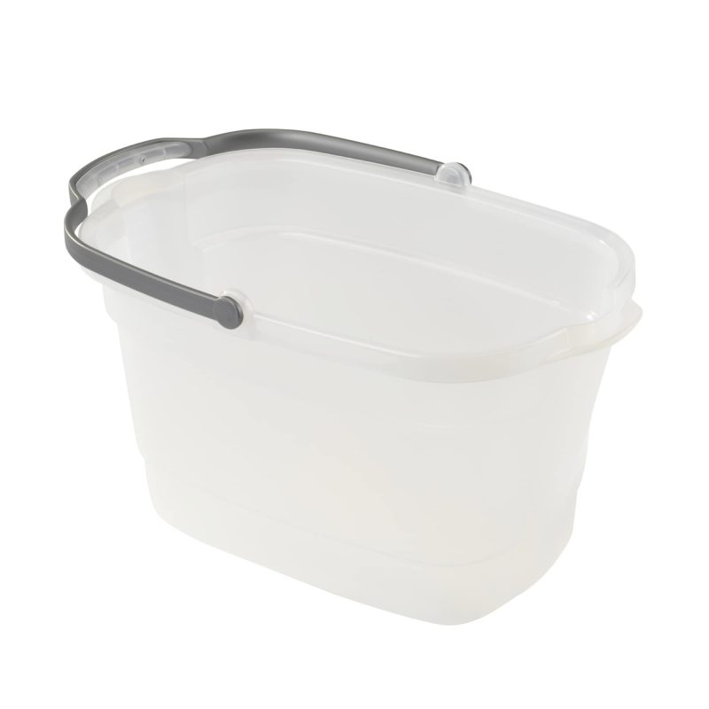 Casabella Plastic Multipurpose Cleaning Storage Caddy with Handle, 1.85 Gallon, Gray and Orange