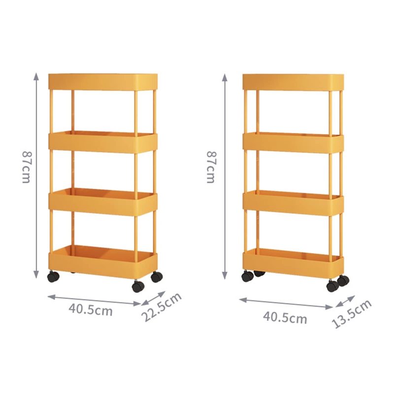改Kitchen Storage Kitchen Rack Floor-to-Ceiling Multi-Layer Removable Gap Storage Rack Daily Household Space-Saving Storage Rack Closet Shelves Organizer(B-40.5x13.5x87cm)