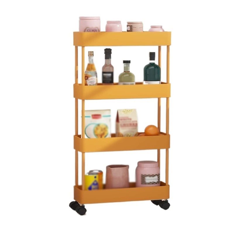 改Kitchen Storage Kitchen Rack Floor-to-Ceiling Multi-Layer Removable Gap Storage Rack Daily Household Space-Saving Storage Rack Closet Shelves Organizer(B-40.5x13.5x87cm)