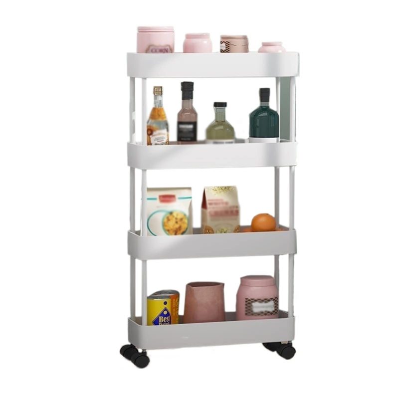 改Kitchen Storage Kitchen Rack Floor-to-Ceiling Multi-Layer Removable Gap Storage Rack Daily Household Space-Saving Storage Rack Closet Shelves Organizer(B-40.5x13.5x87cm)