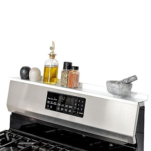 StoveShelf 30" Length Magnetic Shelf for Kitchen Stove - Kitchen Storage Solution with Zero Installation - Over Stove Spice Rack Organizer