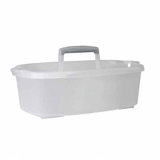 Casabella Plastic Multipurpose Cleaning Storage Caddy with Handle, 1.85 Gallon, Gray and Orange