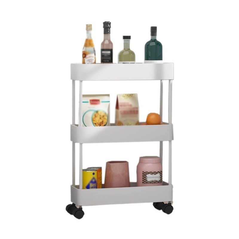 改Kitchen Storage Kitchen Rack Floor-to-Ceiling Multi-Layer Removable Gap Storage Rack Daily Household Space-Saving Storage Rack Closet Shelves Organizer(B-40.5x13.5x87cm)