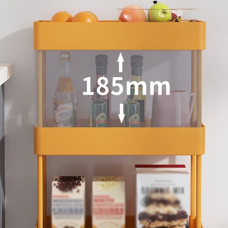 改Kitchen Storage Kitchen Rack Floor-to-Ceiling Multi-Layer Removable Gap Storage Rack Daily Household Space-Saving Storage Rack Closet Shelves Organizer(B-40.5x13.5x87cm)