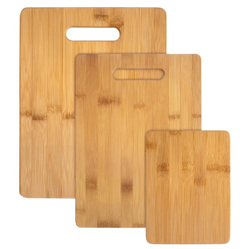 改Totally Bamboo 3-Piece Bamboo Cutting Board Set; 3 Assorted Sizes of Bamboo Wood Cutting Boards for Kitchen