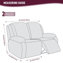 Recliner Covers, Stretch Reclining Chair Covers, Recliner Sofa Slipcovers Stripe Jacquard Recliner Couch Covers Furniture Protector Covers for Pet Kid