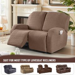 Recliner Covers, Stretch Reclining Chair Covers, Recliner Sofa Slipcovers Stripe Jacquard Recliner Couch Covers Furniture Protector Covers for Pet Kid