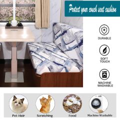 Dinette Cushion Covers， Stretch Jacquard Sofa Seat Slipcovers，Camper Cushions Cover Washable Couch Cushion Slipcovers