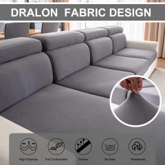 Couch Cushion Covers Individual Thicker and Softer Dralon Fabric Sofa Cushion Covers, Large Super Stretch Couch Seat Covers Couch Slipcovers for Sectional Sofa