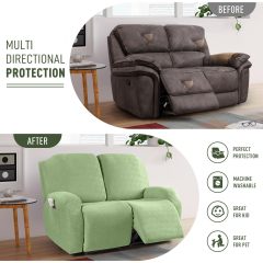 Recliner Covers, Stretch Reclining Chair Covers, Recliner Sofa Slipcovers Stripe Jacquard Recliner Couch Covers Furniture Protector Covers for Pet Kid