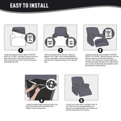 Recliner Covers, Stretch Reclining Chair Covers, Recliner Sofa Slipcovers Stripe Jacquard Recliner Couch Covers Furniture Protector Covers for Pet Kid