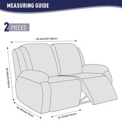 Recliner Covers, Stretch Reclining Chair Covers, Recliner Sofa Slipcovers Stripe Jacquard Recliner Couch Covers Furniture Protector Covers for Pet Kid