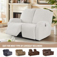 Recliner Covers, Stretch Reclining Chair Covers, Recliner Sofa Slipcovers Stripe Jacquard Recliner Couch Covers Furniture Protector Covers for Pet Kid