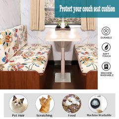 改RV Dinette Cushion Covers， Stretch Jacquard Sofa Seat Slipcovers，Camper Cushions Cover Washable Couch Cushion Slipcovers