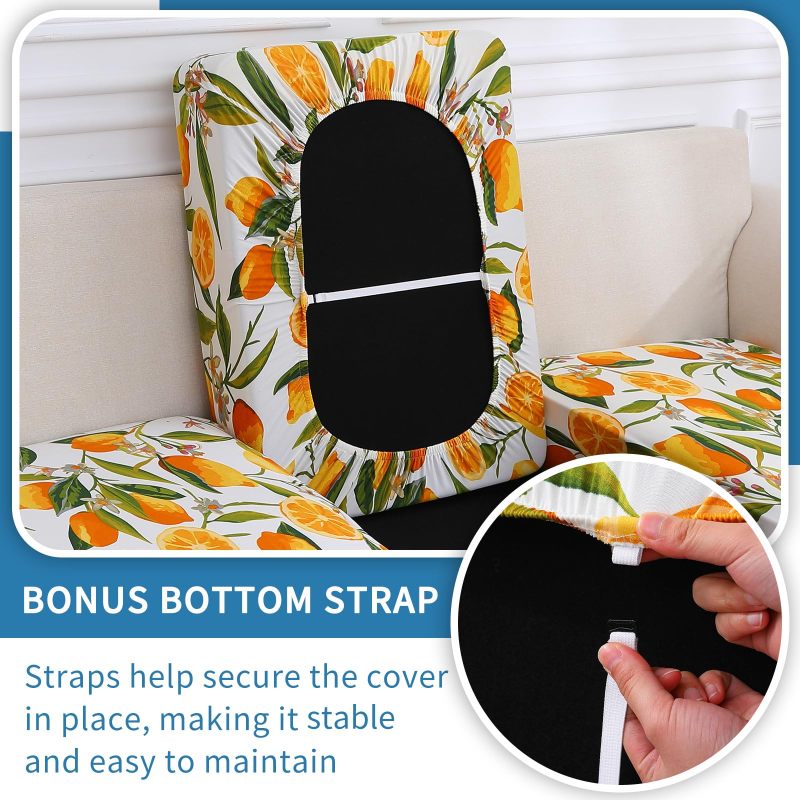 Couch Cushion Covers Individual Thicker and Softer Dralon Fabric Sofa Cushion Covers, Large Super Stretch Couch Seat Covers Couch Slipcovers for Sectional Sofa