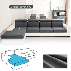 改Couch Cushion Covers Individual Thicker and Softer Dralon Fabric Sofa Cushion Covers, Large Super Stretch Couch Seat Covers Couch Slipcovers for Sectional Sofa (3PC, Grey)