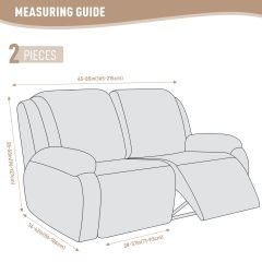 Recliner Covers, Stretch Reclining Chair Covers, Recliner Sofa Slipcovers Stripe Jacquard Recliner Couch Covers Furniture Protector Covers for Pet Kid