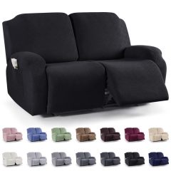 Recliner Covers, Stretch Reclining Chair Covers, Recliner Sofa Slipcovers Stripe Jacquard Recliner Couch Covers Furniture Protector Covers for Pet Kid