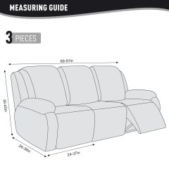 Recliner Covers, Stretch Reclining Chair Covers, Recliner Sofa Slipcovers Stripe Jacquard Recliner Couch Covers Furniture Protector Covers for Pet Kid