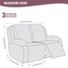 Recliner Covers, Stretch Reclining Chair Covers, Recliner Sofa Slipcovers Stripe Jacquard Recliner Couch Covers Furniture Protector Covers for Pet Kid