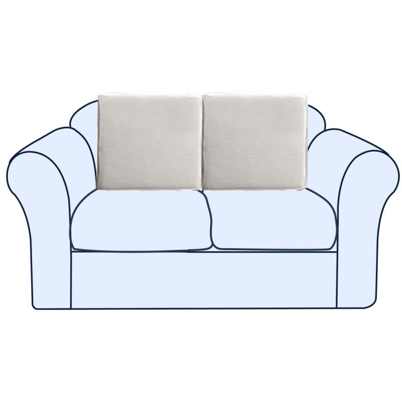 改Couch Cushion Covers Individual Thicker and Softer Dralon Fabric Sofa Cushion Covers, Large Super Stretch Couch Seat Covers Couch Slipcovers for Sectional Sofa (3PC, Grey)