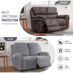 Recliner Covers, Stretch Reclining Chair Covers, Recliner Sofa Slipcovers Stripe Jacquard Recliner Couch Covers Furniture Protector Covers for Pet Kid