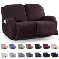 Recliner Covers, Stretch Reclining Chair Covers, Recliner Sofa Slipcovers Stripe Jacquard Recliner Couch Covers Furniture Protector Covers for Pet Kid
