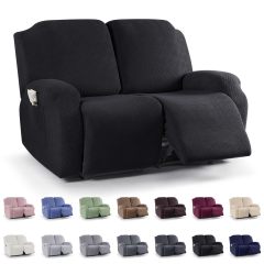Recliner Covers, Stretch Reclining Chair Covers, Recliner Sofa Slipcovers Stripe Jacquard Recliner Couch Covers Furniture Protector Covers for Pet Kid