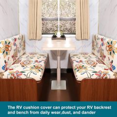 改RV Dinette Cushion Covers， Stretch Jacquard Sofa Seat Slipcovers，Camper Cushions Cover Washable Couch Cushion Slipcovers