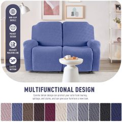 Recliner Covers, Stretch Reclining Chair Covers, Recliner Sofa Slipcovers Stripe Jacquard Recliner Couch Covers Furniture Protector Covers for Pet Kid
