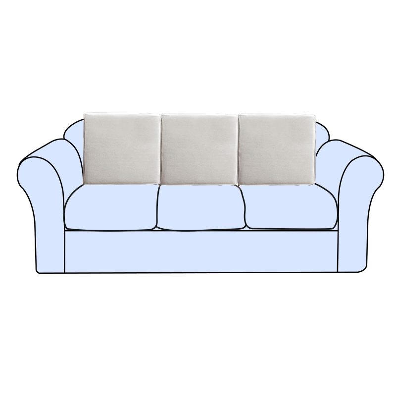 Couch Cushion Covers Individual Thicker and Softer Dralon Fabric Sofa Cushion Covers, Large Super Stretch Couch Seat Covers Couch Slipcovers for Sectional Sofa
