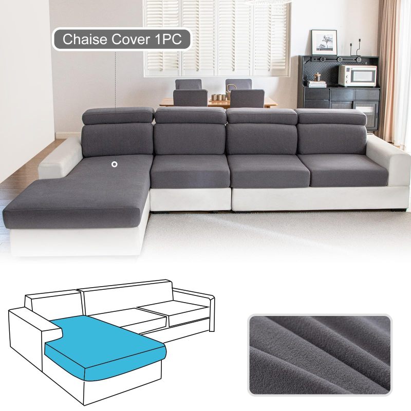 Couch Cushion Covers Individual Thicker and Softer Dralon Fabric Sofa Cushion Covers, Large Super Stretch Couch Seat Covers Couch Slipcovers for Sectional Sofa