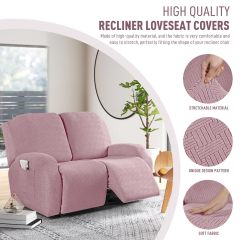 Recliner Covers, Stretch Reclining Chair Covers, Recliner Sofa Slipcovers Stripe Jacquard Recliner Couch Covers Furniture Protector Covers for Pet Kid