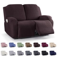 Recliner Covers, Stretch Reclining Chair Covers, Recliner Sofa Slipcovers Stripe Jacquard Recliner Couch Covers Furniture Protector Covers for Pet Kid