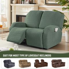 Recliner Covers, Stretch Reclining Chair Covers, Recliner Sofa Slipcovers Stripe Jacquard Recliner Couch Covers Furniture Protector Covers for Pet Kid
