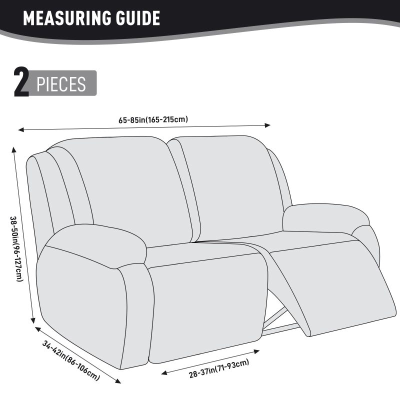 Recliner Covers, Stretch Reclining Chair Covers, Recliner Sofa Slipcovers Stripe Jacquard Recliner Couch Covers Furniture Protector Covers for Pet Kid