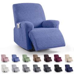 Recliner Covers, Stretch Reclining Chair Covers, Recliner Sofa Slipcovers Stripe Jacquard Recliner Couch Covers Furniture Protector Covers for Pet Kid