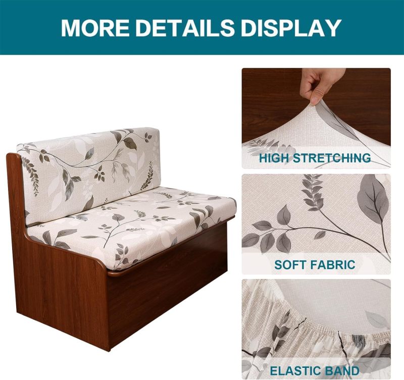 改RV Dinette Cushion Covers， Stretch Jacquard Sofa Seat Slipcovers，Camper Cushions Cover Washable Couch Cushion Slipcovers